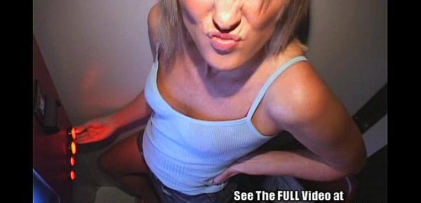  Hot Blonde Glory Hole Girl Hanna LOVES Having Cum Dripping  From Her Chin!